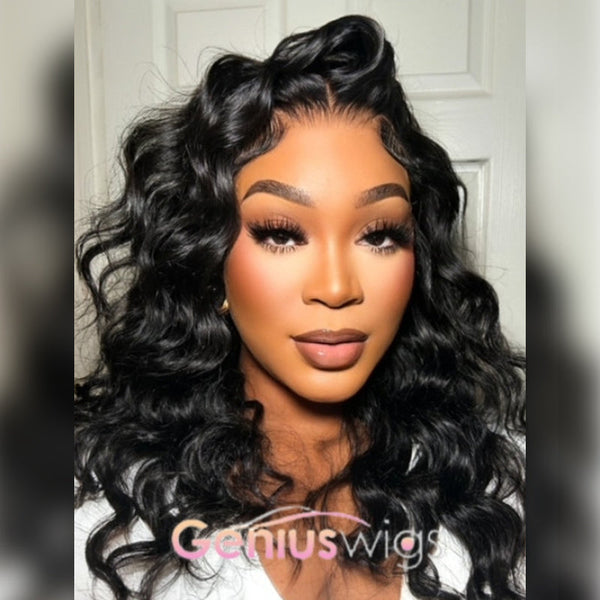 Loose Body Wave 13x6 3D Fitted Gluless HD Crystal Lace Wig 100% Human Hair Wigs [GWL16]