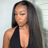 Kinky Straight | Pre-plucked 360 Frontal Wig Human Virgin Hair Wig [GWT09]