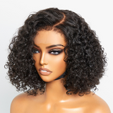 Kinky Curly Bob | Kinky Edges Pre Plucked 13x4 Crystal Lace Front Wigs [GWE15]