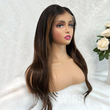 Charlotte | Brunette Balayage | 5x5" 200% HD Lace Closure Wig | Geniuswigs x Colorist [GWO09]