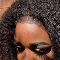 Afro Curly | Kinky Edges Pre Plucked 13x6 Crystal Lace Front Wigs [GWE06]