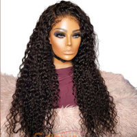 Deep Wave | Kinky Edges Pre Plucked 13x6 Crystal Lace Front Wigs [GWE08]