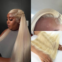 613 Blonde Straight Crystal HD Lace Closure Frontal [GWX05]