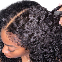 Deep Curly | Kinky Edges Pre Plucked 13x6 Crystal Lace Front Wigs [GWE04]