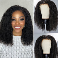 Afro Curly | Kinky Edges Pre Plucked 13x6 Crystal Lace Front Wigs [GWE06]