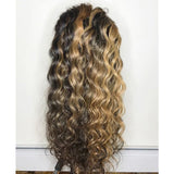 Highlight Curly Human Virgin Hair 13x6 Deep Parting Wig [GWN11]