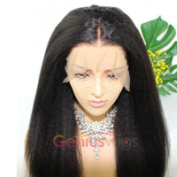 Kinky Straight | Undetectable Transparent Pre-plucked Full Lace Wig [GWF08]