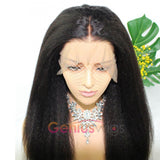 Kinky Straight | Undetectable Transparent Pre-plucked Full Lace Wig [GWF08]