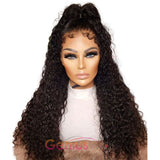 Deep Curly | Kinky Edges Pre Plucked 13x6 Crystal Lace Front Wigs [GWE04]