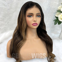 Evelyn | Brunette Balayage | 5x5" 200% HD Lace Closure Wig | Geniuswigs x Colorist [GWO10]