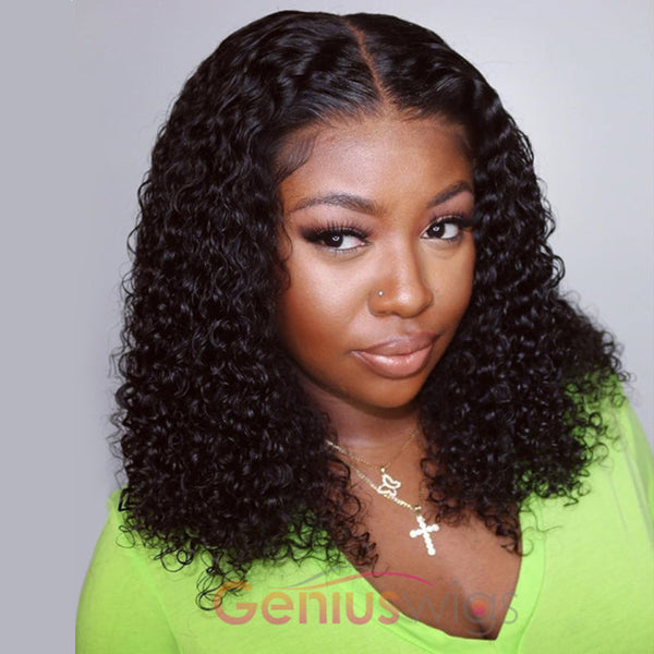 Loose Curly Bob Wig 13x6 Deep Parting Human Virgin Hair Wig [GWB05]