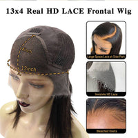 Straight BOB | Kinky Edges 13x4 Crystal Lace Front Wigs [GWE16]