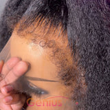 Kinky Edges | Kinky Straight Pre Plucked 13x6 Crystal Lace Front Human Hair Wigs [GWE01]