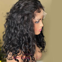 Loose Deep Wave Genius Kinky Edges Pre Plucked 13x6 Crystal Lace Front Wigs [GWE05]