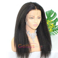 Kinky Straight | Undetectable Transparent Pre-plucked Full Lace Wig [GWF08]