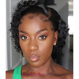 Tight Curly Pixie | Bad Boss Vibe 13x4 Transparent Lace Bob Wig [GWB24]