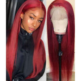 Sexy Red | Straight 13x6 Transparent Lace Wig [GWN08]