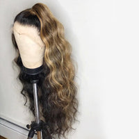 Highlight Curly Human Virgin Hair 13x6 Deep Parting Wig [GWN11]