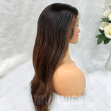 Charlotte | Brunette Balayage | 5x5" 200% HD Lace Closure Wig | Geniuswigs x Colorist [GWO09]