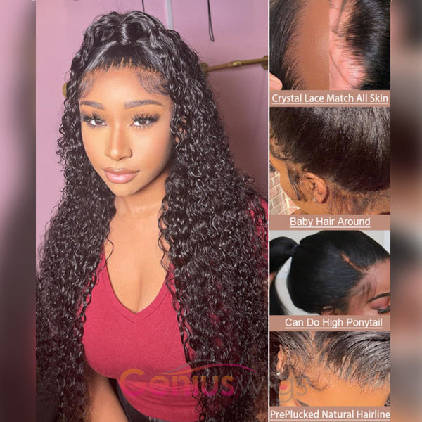 Pre-plucked 360 Frontal Wig Curl Human Virgin Hair Wig [GWT04]