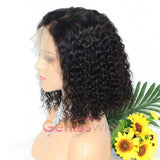 Curly Bob | 13x6 Deep Parting Human Virgin Hair Transparent Lace Wig [GWB03]