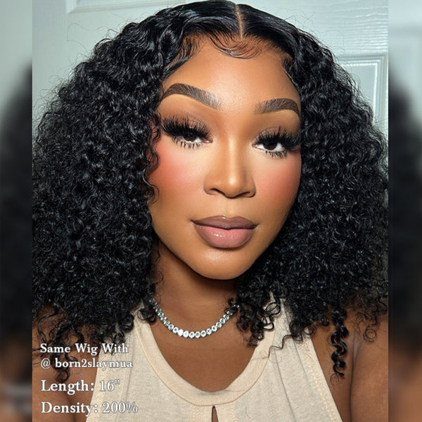 Glueless 13x6 Crystal lace Ready To Wear Wigs Curly BoB [GWG02]