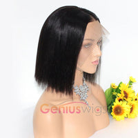 Straight Bob | Wig 13x6 Deep Parting Human Virgin Hair Transparent Lace Wig [GWB01]