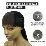 Straight | 5X5 Glueless HD Crystal Lace Wig | Wear&Go  [GWC01]