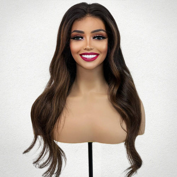 Charlotte | Brunette Balayage | 5x5" 200% HD Lace Closure Wig | Geniuswigs x Colorist [GWO09]