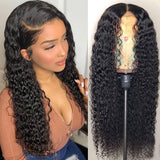 Deep Curly Lace Front Wig 13*6 Lace Frontal Human Hair Wigs Pre Plucked Bleached Knots