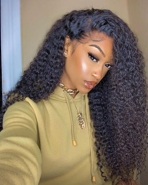 Curly Wig HD Lace Front Human Hair Wigs Pre Plucked Natural Hairline Brazilian With Baby Hair