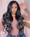 HD Lace Front Fake Scalp Human Hair Wigs Brazilian Body Wave Wig PrePlucked With baby hair