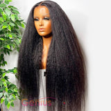 Kinky Straight | 13x6 3D Fitted Gluless HD Crystal Lace Human Hair Wigs [GWL09]