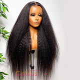 Kinky Straight | 13x6.5 Crystal HD Half Full Lace Wig [GWM09]