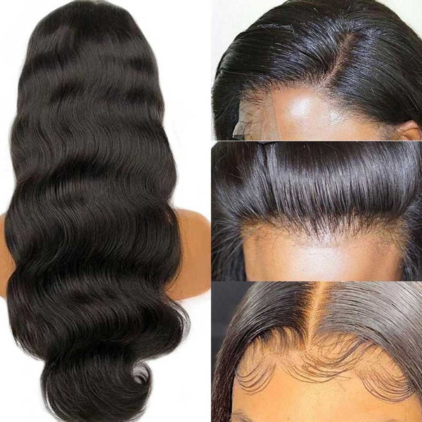 Glueless Full Lace Human Hair Wigs Pre Plucked With Baby Hair Body Wave HD Full Lace Wig For Women